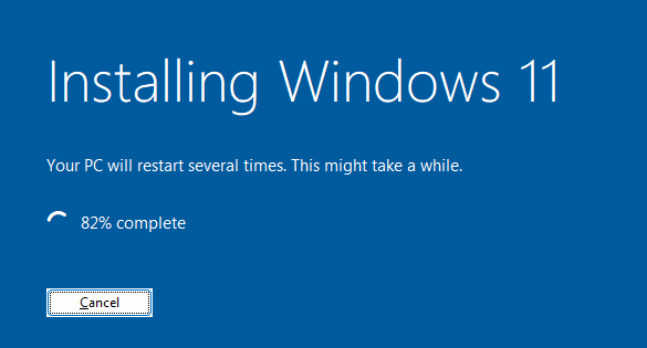 The Windows 11 Installation screen
